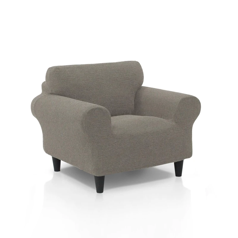 ECOMMERC3 | Sofa-1 Seater Super Elastic Soft Touch 100% Made in Spain – Light Grey Sofa Cover Includes Foam Sticks for Adjustment