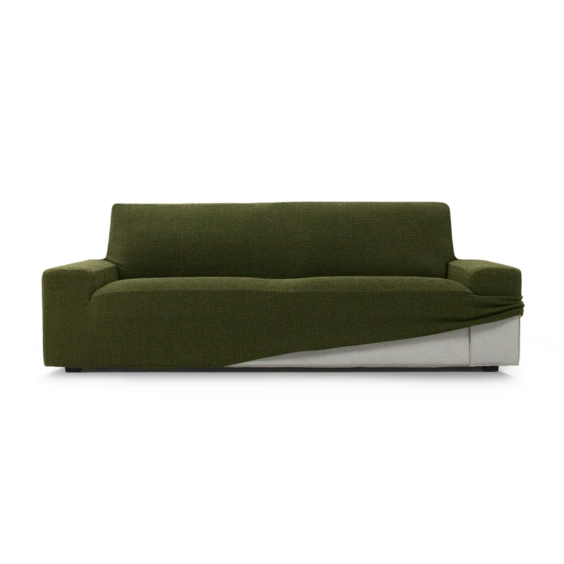 ECOMMERC3 | Sofa-2-Seater Super Elastic Soft Touch Cover Made in Spain – Grass Colour Sofa Cover Includes Foam Sticks for Adjustment