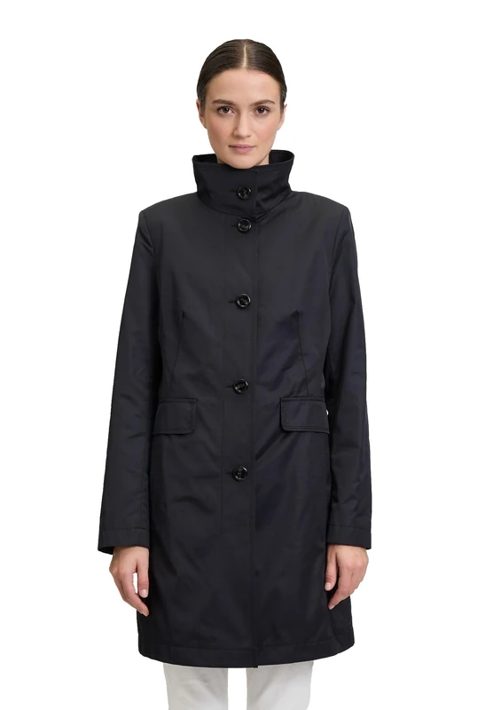 Gil Bret Women's Summer Coat with Stand-Up Collar, darkblue, 12