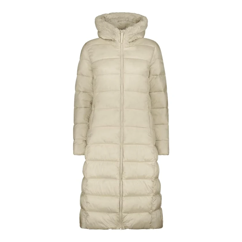 CMP - Women's Nylon Coat with Fixed Hood, Vanilla, 20