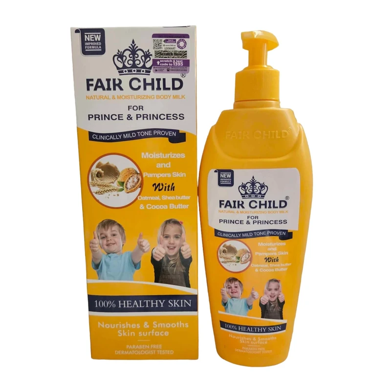 Fair Child Natural & Moisturizing Body Milk with Oatmeal, Shea butter & Cocoa butter 400ml