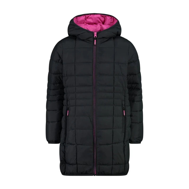 CMP Girl's Nylon Coat with Fixed Hood Vest Unisex – Children and Teenagers