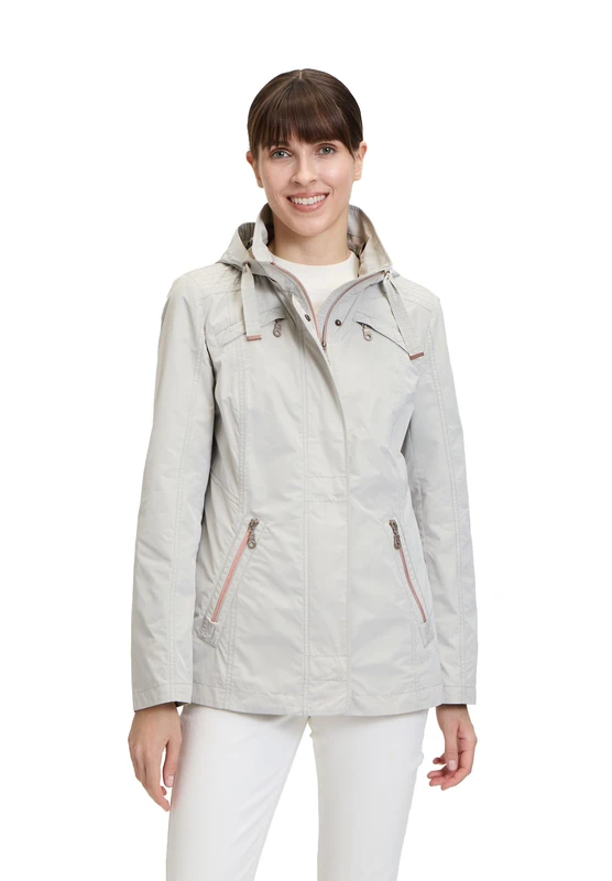 Gil Bret Women's Summer Jacket with Removable Hood, Silver Rock, 16