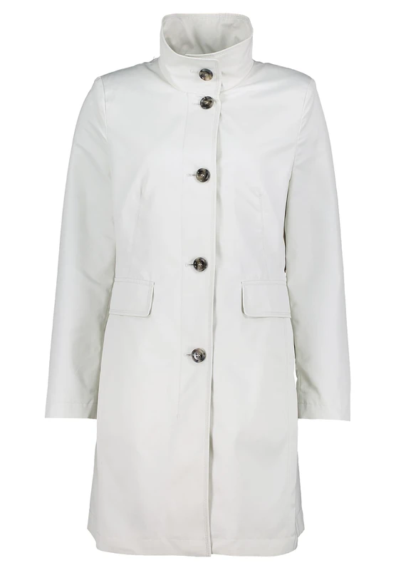 Gil Bret Women's Summer Coat with Stand-Up Collar, Glacier White, 14