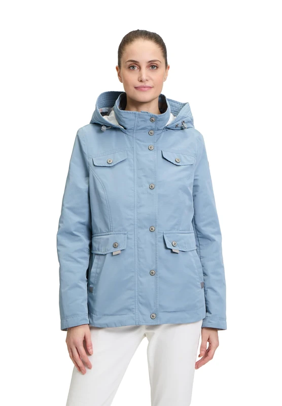 Gil Bret Women's Summer Jacket with Hood, Smokly Blue, 14 - Image 1
