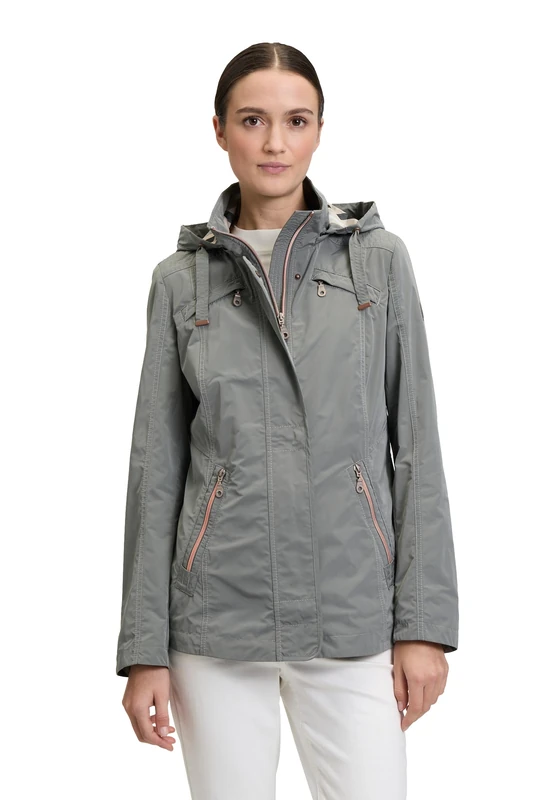 Gil Bret Women's Summer Jacket with Removable Hood, Salvia, 16