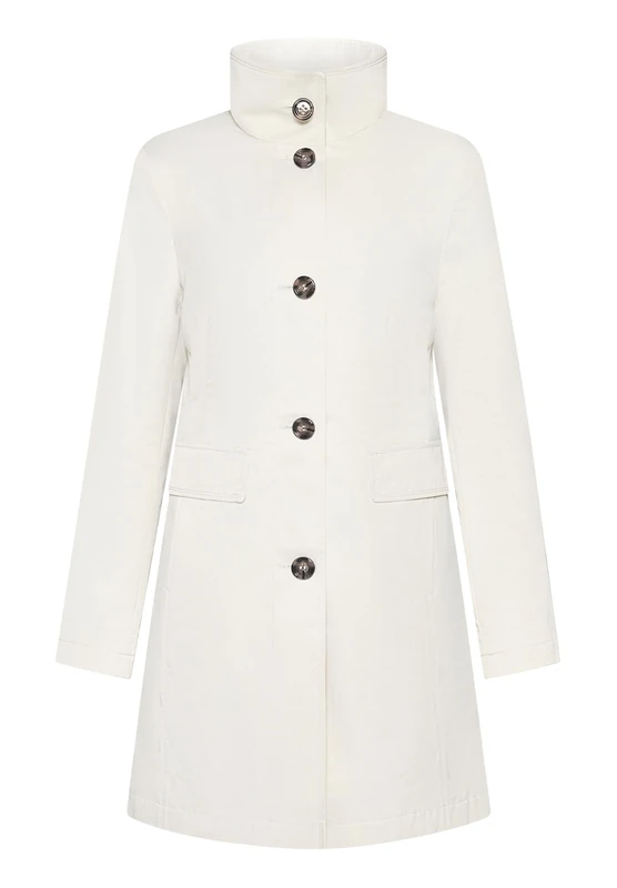 Gil Bret Women's Summer Coat with Stand-Up Collar, Glacier White, 18