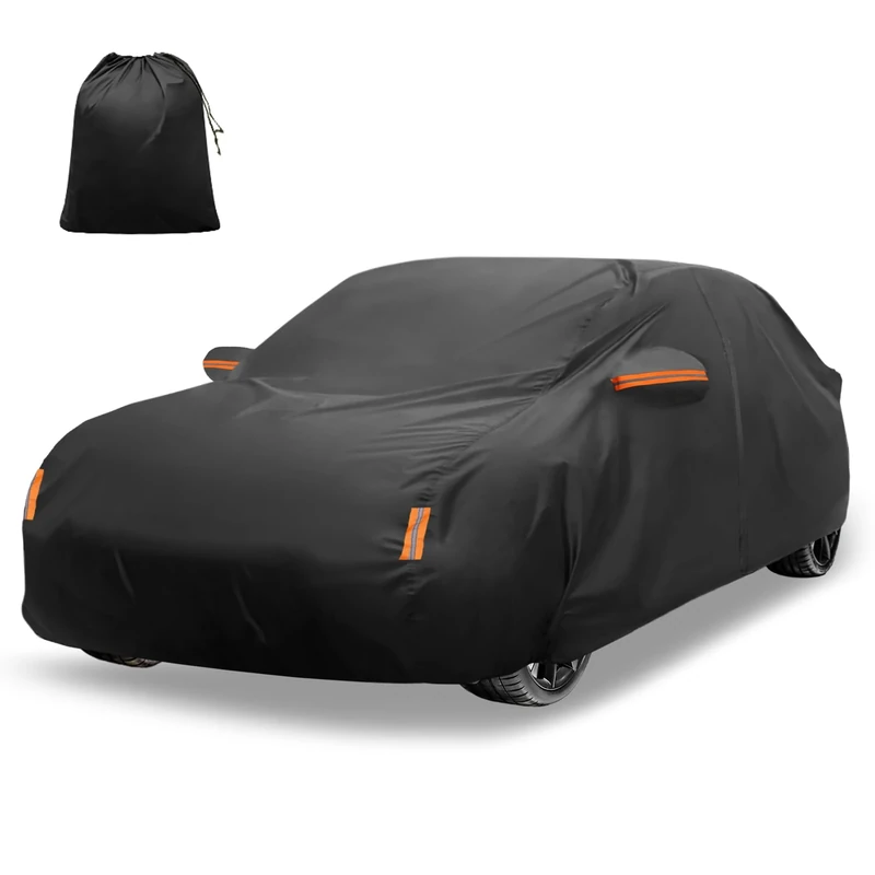 X AUTOHAUX Durable Car Cover for Honda Accord Sedan/Coupe - Waterproof, UV-Resistant, and All-Weather Protection with Door Zipper, 210D-PU Material