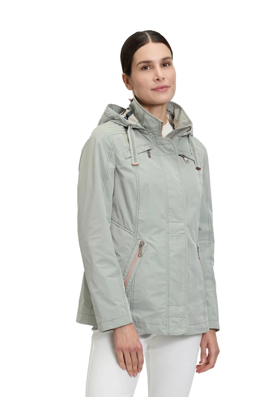 Gil Bret Women's Summer Jacket with Removable Hood, TEA, 12
