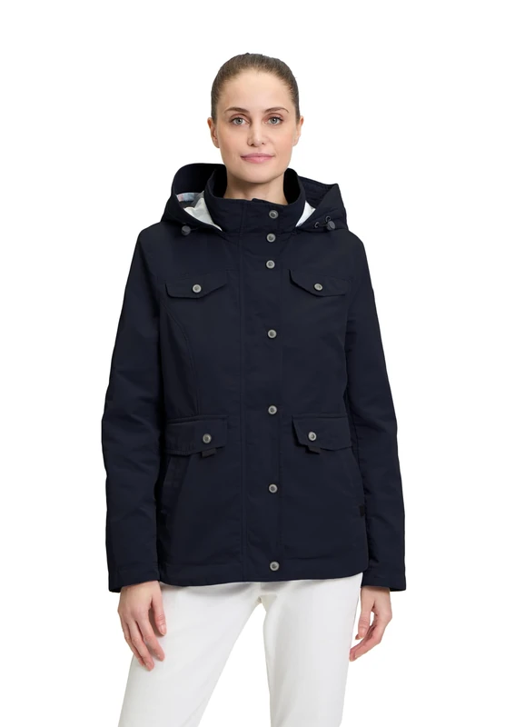 Gil Bret Women's Summer Jacket with Hood, deep navy, 18