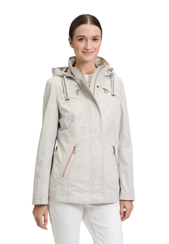 Gil Bret Women's Summer Jacket with Removable Hood, light beige, 12