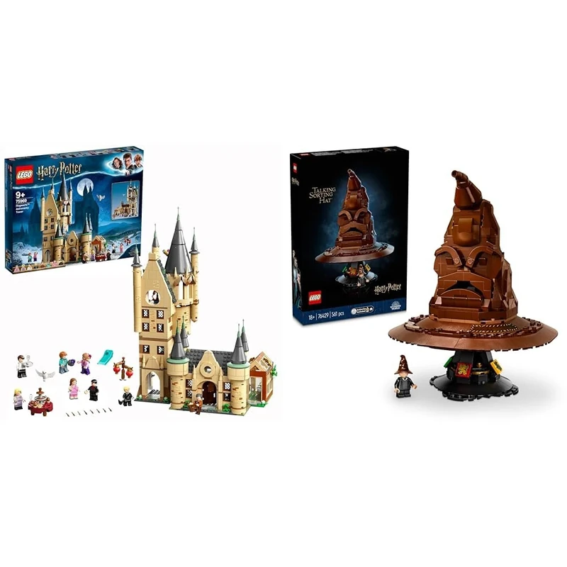 LEGO Harry Potter Hogwarts Astronomy Tower 75969 + Talking Sorting Hat Set 76429, Model Kits for Adults, Kids, Girls & Boys, Wizarding World Gifts for Men, Women, Him or Her