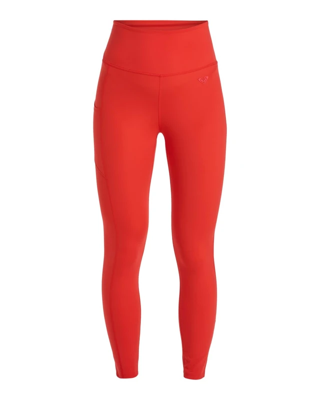 Roxy Technical Leggings Heart INTO IT Ankle Legging Young Womens Red XS