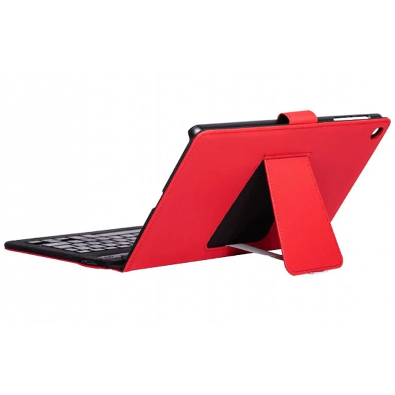 Silver HT Tablet Case and Keyboard A9+ Red - Image 1