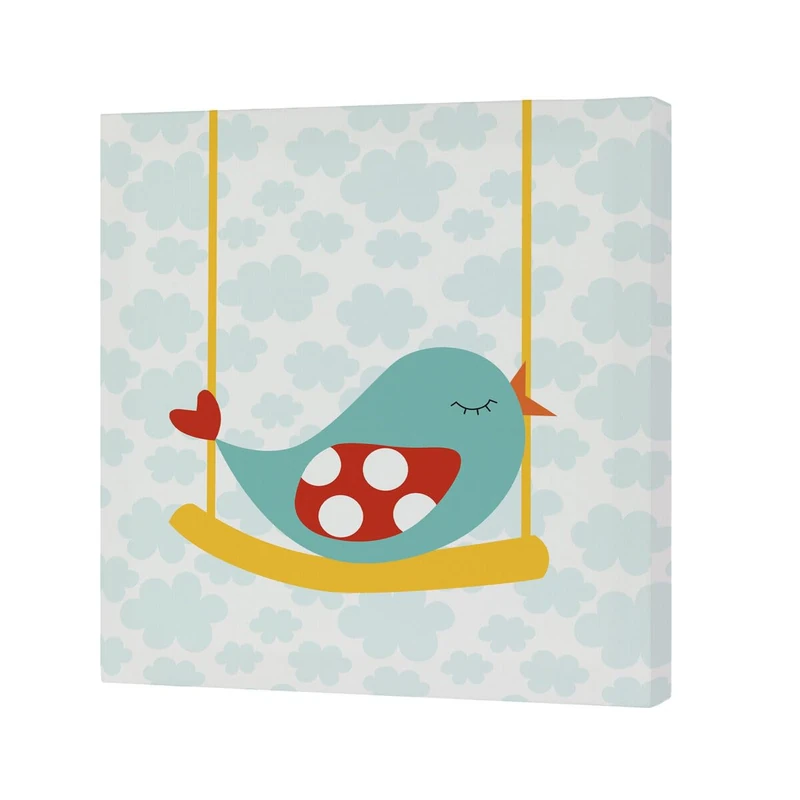 HappyFriday Mr Fox Little Birds Canvas Multicolor 27 x 27 cm - Image 1