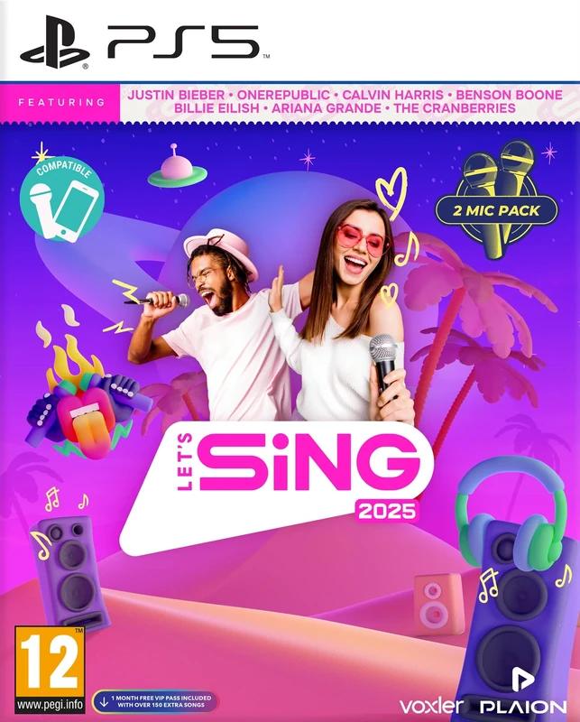 Let's Sing 2025 + 2 Microphones - International Edition - PlayStation 5