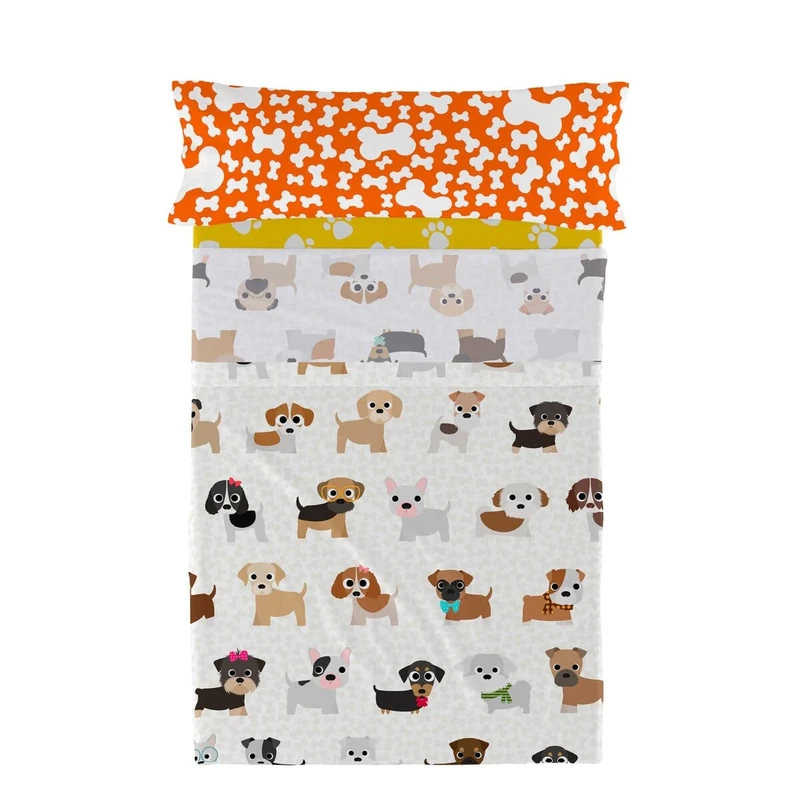 HappyFriday Mr Fox Dogs Bedding Set Multicolor 80/90 Bed 2 Pieces