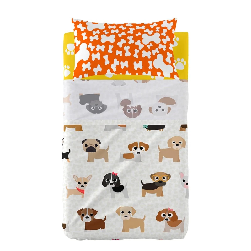 HappyFriday Mr Fox Dogs Bedding Set Multicolor Baby Cot 2 Pieces
