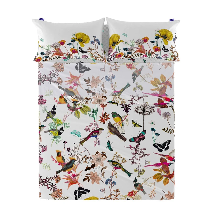 HappyFriday Birds of Paradise Top Sheet Multicoloured 180 x 270 cm