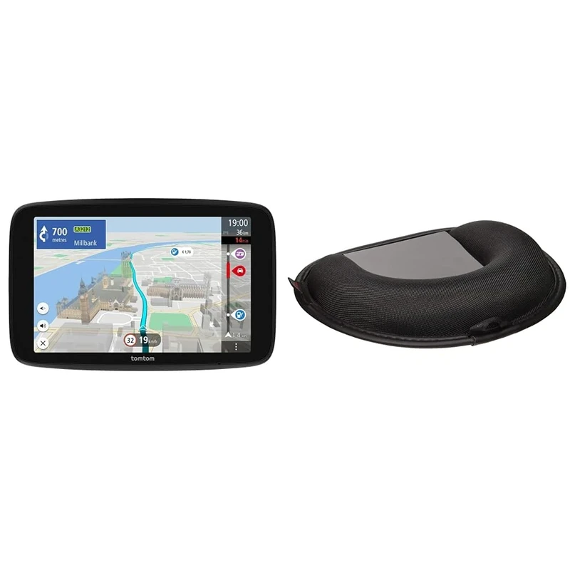 TomTom Campervan and Caravan Sat Nav GOCamper Max 2nd gen. 7" screen & Dashboard Mount for All Sat Nav Models, Black, 5.0 cm*26.0 cm*17.0 cm