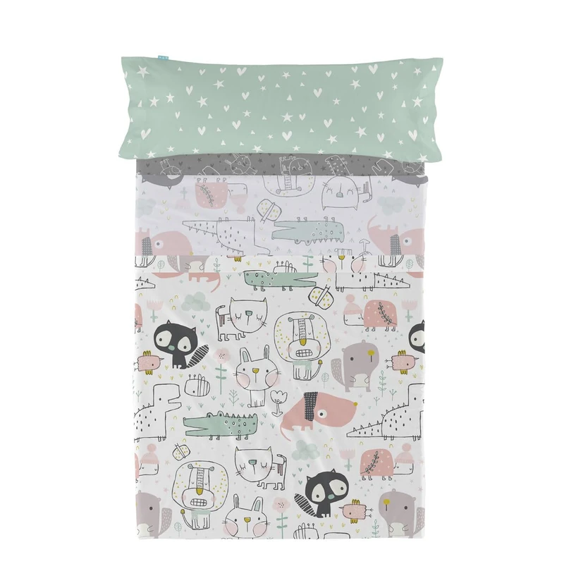 HappyFriday Moshi Moshi Best Buddies Bedding Set Multicolor 105cm Bed 2 Pieces