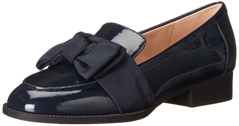 Bandolino Women's Lindio Loafer, Navy Patent 402, 8 UK Wide