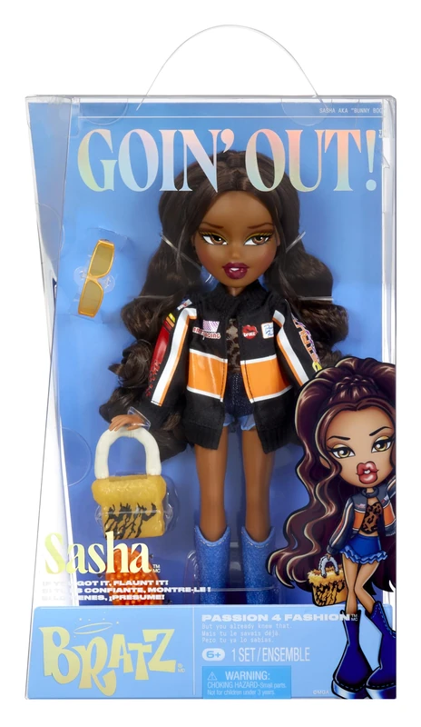 Bratz Goin' Out! Doll - Sasha - 1 Collectible Fashion Doll with Accessories, Comes With an Outfit, a Purse, a Pair of Sunglasses, and a Brush - Kids Toy - Great for Ages 6 and Older - Image 1