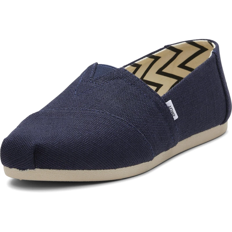 Toms Women's Alpargata Classic Slip-on Espadrille, Textile Upper, Navy Heritage Canvas, 4.5