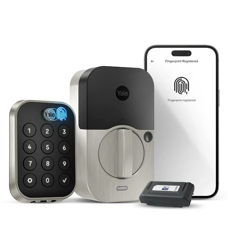 Yale Assure Lock 2 Touch Deadbolt, Satin Nickel Key-Free Smart Entry Door Lock with Z-Wave (ZW3) Connected Touchscreen Keypad for Code Entry and Remote Access, YRD430-F-ZW3-619