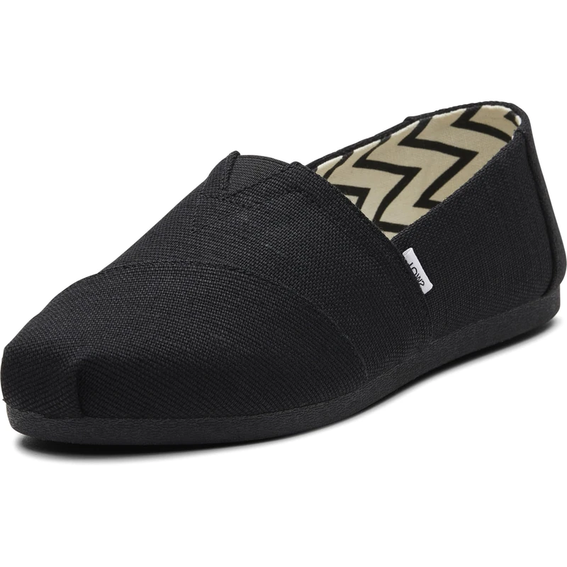 Toms Women's Alpargata Classic Slip-on Espadrille, Textile Upper, Black/Black Heritage Canvas, 9