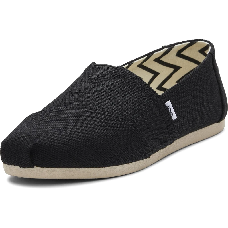 TOMS Women's Alpargata Classic Slip-on Espadrille, Textile Upper, Black Heritage Canvas, 9