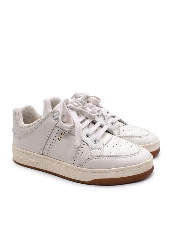 Saint Laurent Pre-Loved SL/61 Low Top Sneakers White