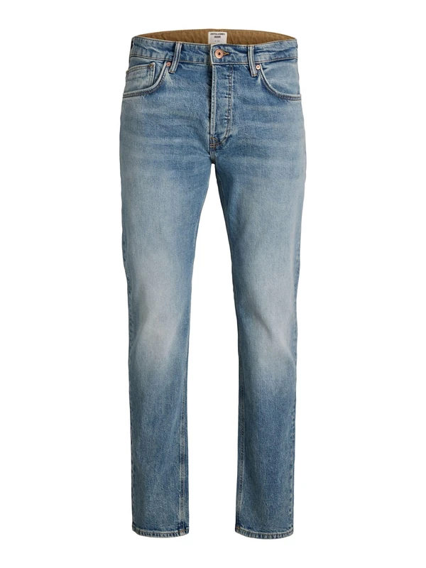 JACK & JONES Male Tapered Fit Jeans JJIMIKE JJWELLS JJ 038 NOOS Tapered Fit Jeans, Blue Denim, 34 W/32 L
