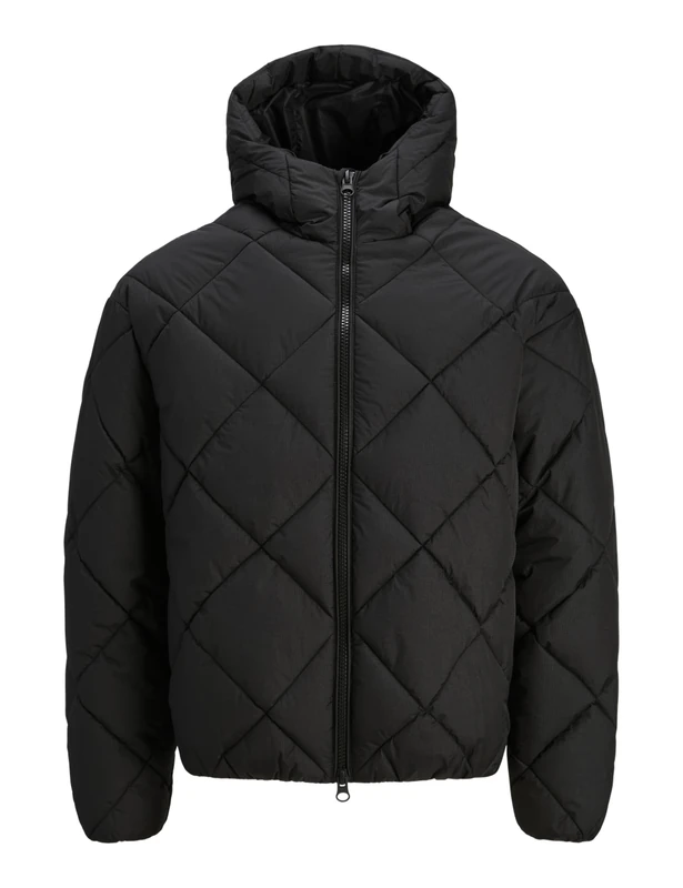 JACK & JONES Men's Jcodynamic Puffer Jacket, Black, L