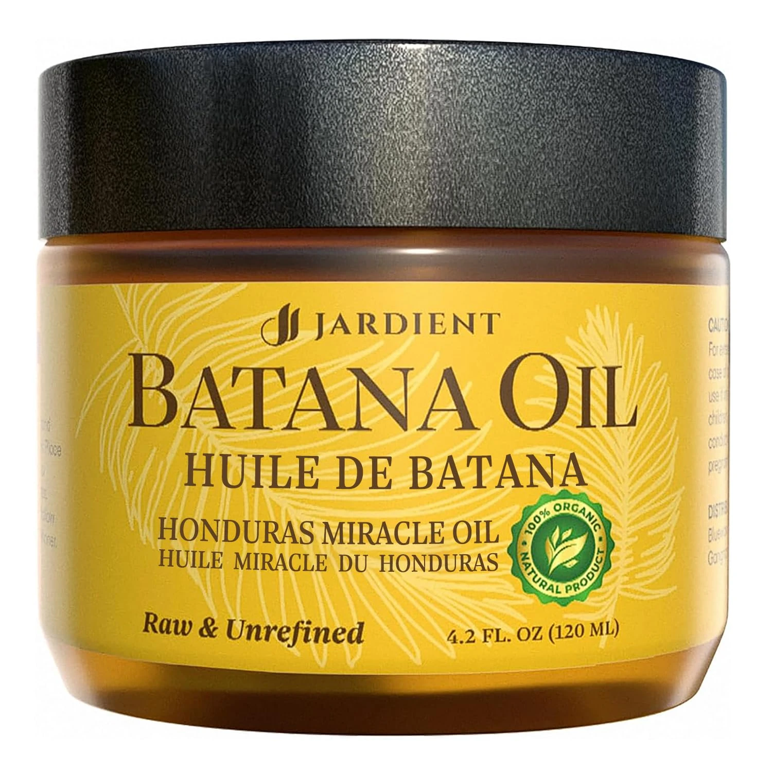 Raw Batana Oil for Hair Growth: Dr Sebi Organic Batana Oil from Honduras - 100% Pure & Natural - Promotes Thicker & Stronger Hair for Men & Women (4.2 OZ)