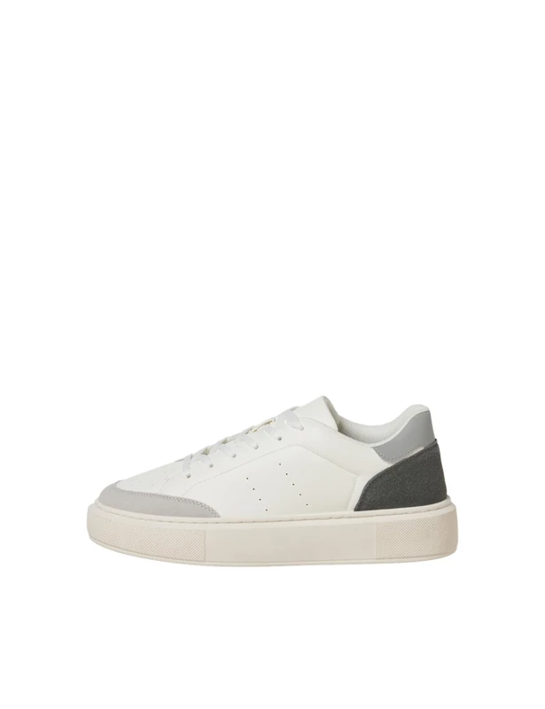 JACK & JONES Aspire Court Trainers White Vapour Blue/Castlerock