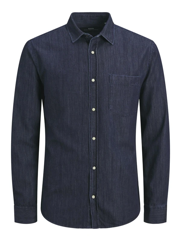 Rddlesner Denim Shirt L/S Noos, Dark Denim, XL