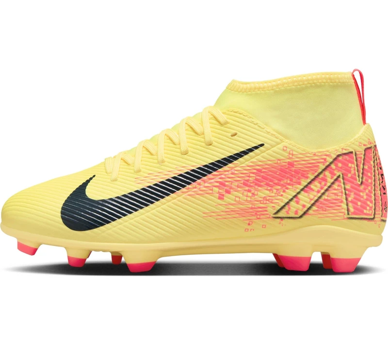 Nike Superfly 10 Club Km Fg/Mg Kid's Football Shoe, Lt Laser Orange/Armory Navy, 3.5