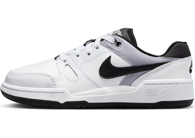 Nike Unisex Kids Full Force Lo (Gs) Sneaker, White Black Pewter, 3 UK