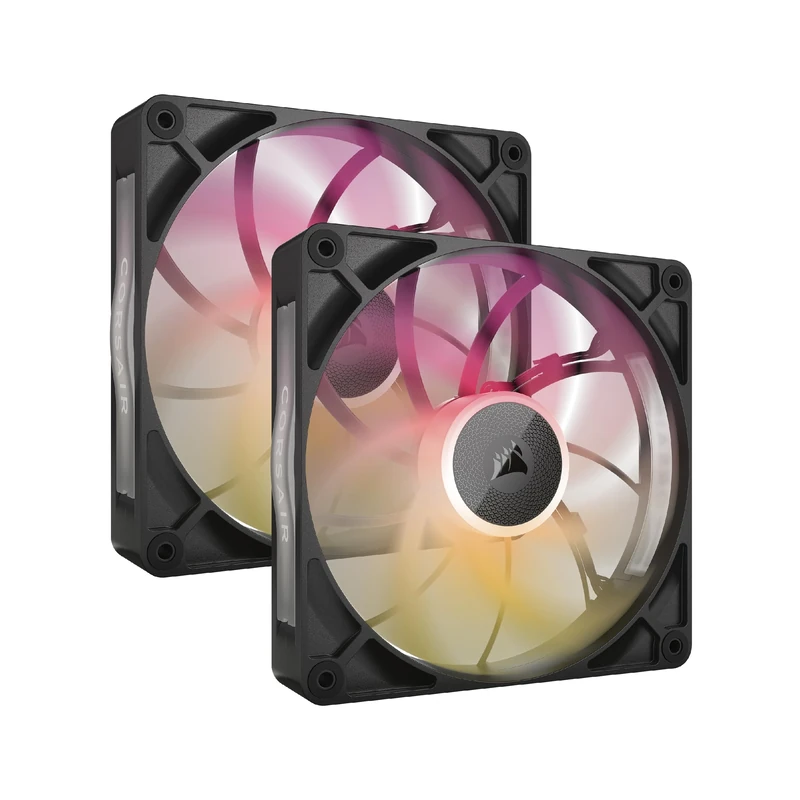 CORSAIR iCUE LINK RX140 MAX RGB 140mm PWM Thick Fans with iCUE LINK System Hub – High-Static Pressure – Magnetic Dome Bearing – Dual Pack – Black
