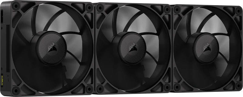 CORSAIR iCUE LINK RX120 MAX 120mm PWM Thick Fans with iCUE LINK System Hub – High-Static Pressure – Liquid Crystal Polymer – Magnetic Dome Bearing – Triple Pack – Black