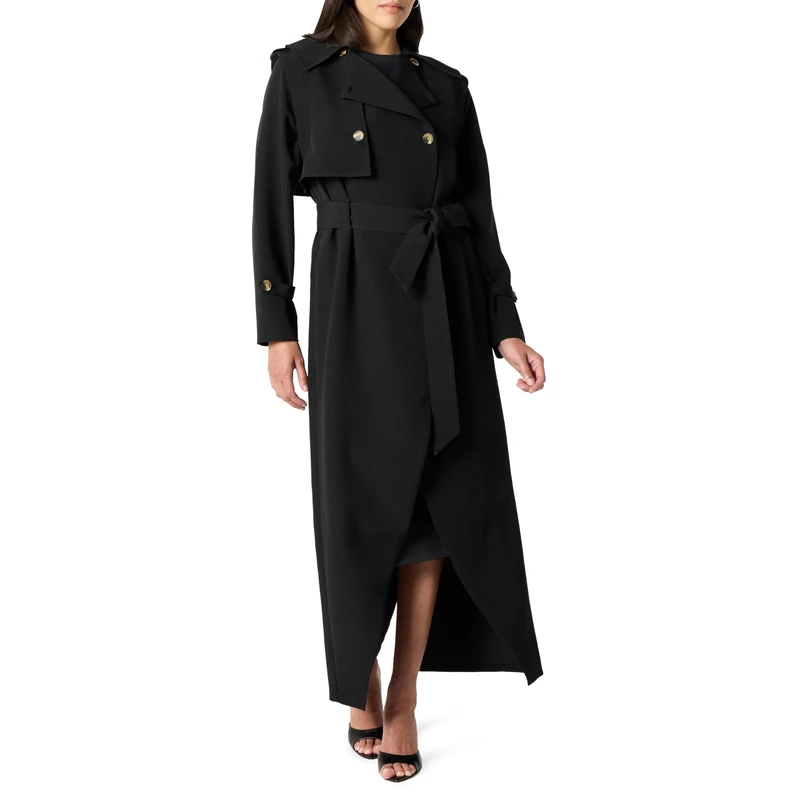The Drop Women’s Stretch Limo Convertible Maxi Trench Coat, XL