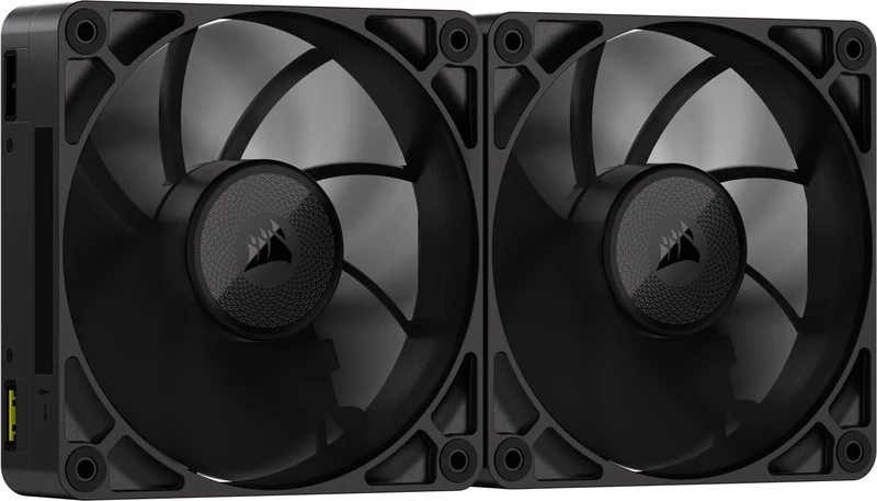 CORSAIR iCUE LINK RX140 MAX 140mm PWM Thick Fans with iCUE LINK System Hub – High-Static Pressure – Liquid Crystal Polymer – Magnetic Dome Bearing – Dual Pack – Black
