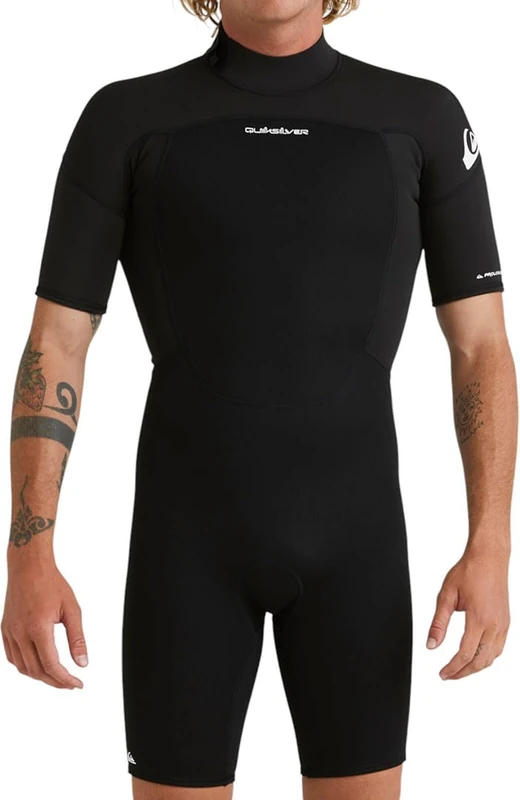 Quiksilver Short Sleeve Back Zip Springsuit PROLOGUE 2/2 SS SPRINGSUIT BZ Men Black M