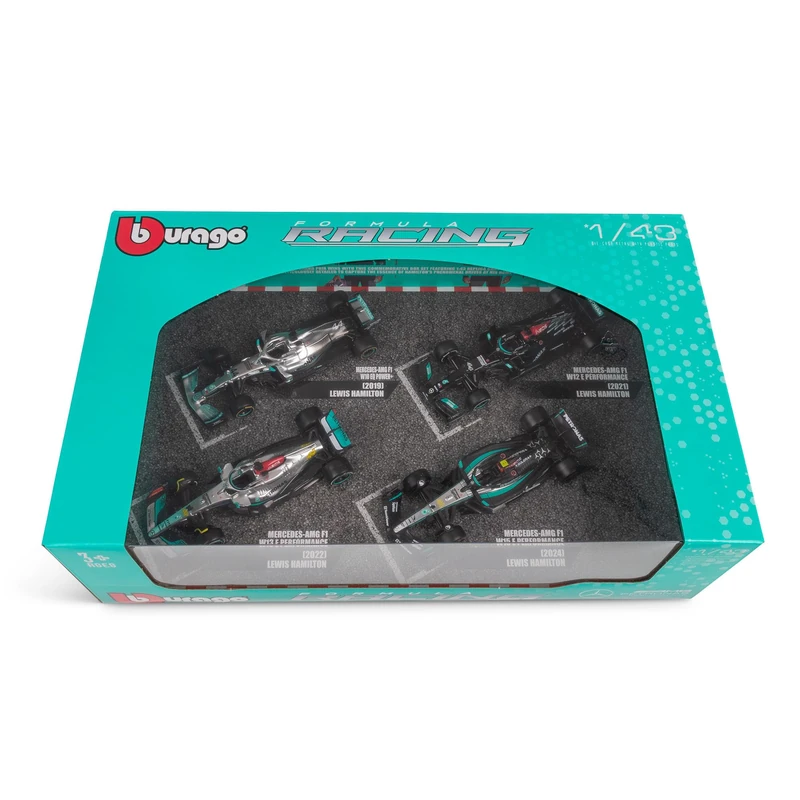 Bburago Mercedes AMG Petronas F1 4-Car Set - 1:43 Scale