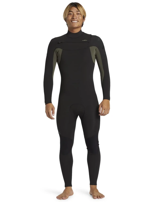 Quiksilver Chest Zip Wetsuit EVERYDAY SESSIONS 4/3 CZ Men Brown MS