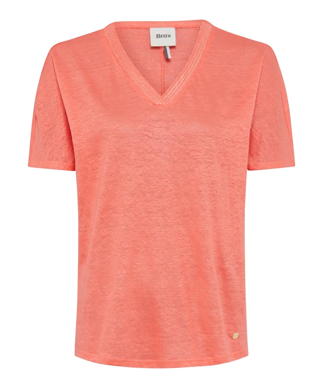 Style Caelen Plain Linen T-Shirt, 45 Watermelon, 10