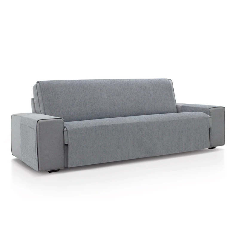 ECOMMERC3 | 4 Seater Sofa Cover Size 190 x 220 cm - Light Grey Soft Touch Sofa Cover 100% Made in Spain