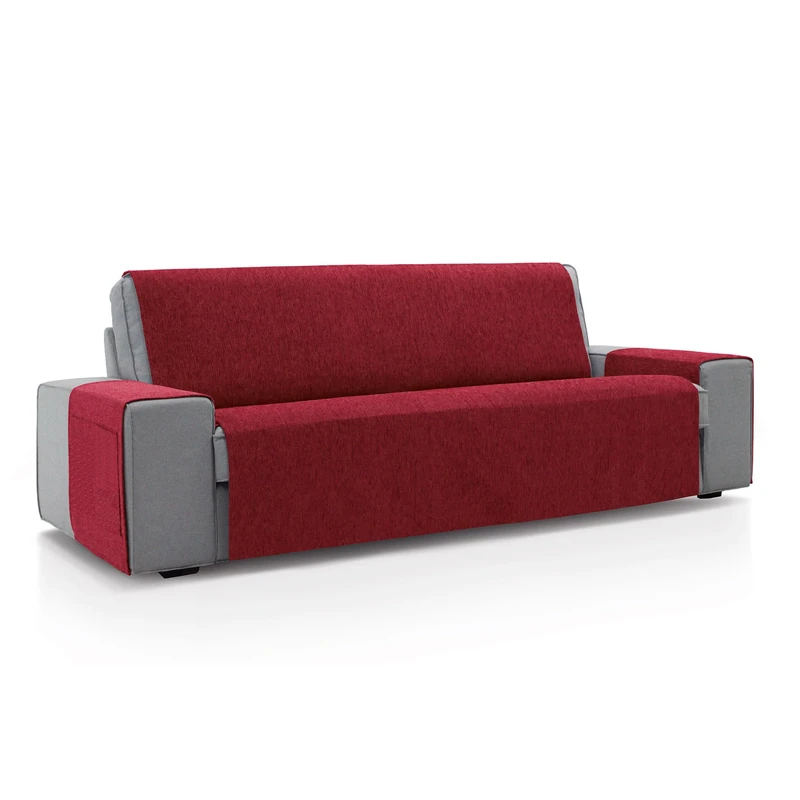ECOMMERC3 | 4 Seater Sofa Cover Size 190 x 220 cm - Red Soft Touch Sofa Cover 100% Made in Spain