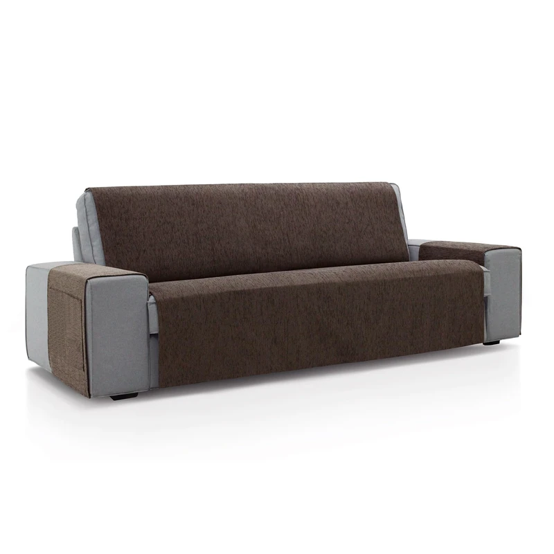 ECOMMERC3 | 3 Seater Sofa Cover Size 160 x 220 cm - Brown Soft Touch Sofa Cover 100% Made in Spain